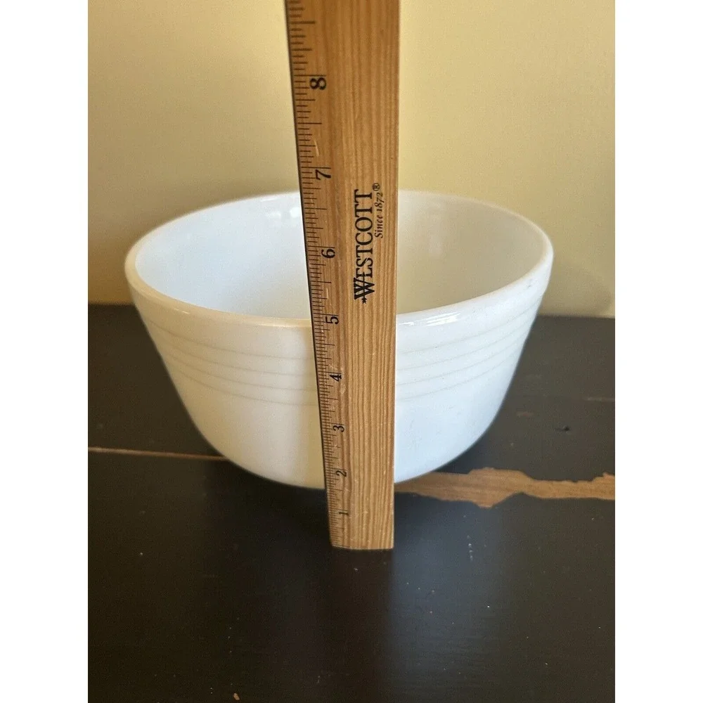 White‎ Milk Glass Pyrex Mixing Bowl CAPITAL PYREX USA